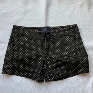 Black with white polkadot American Eagle shorts